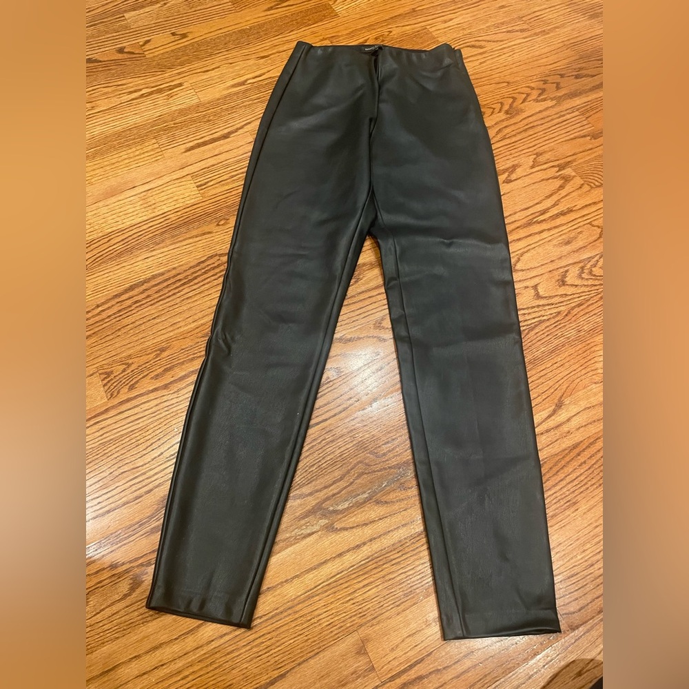 Banana Republic Black Faux Leather Trousers